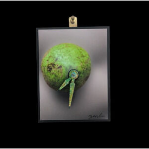 Gregory Zeorlin Art Clock 2010 Pear One Of A Kind Hand Painted